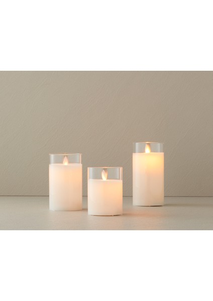 Yılbaşı Candies Ledli Mum Şeffaf