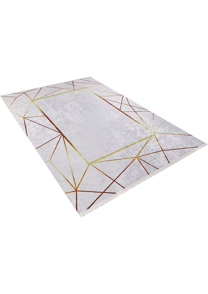 Novocerkassk Gold Çerçeveli Polyester Dijital Baskı Halı