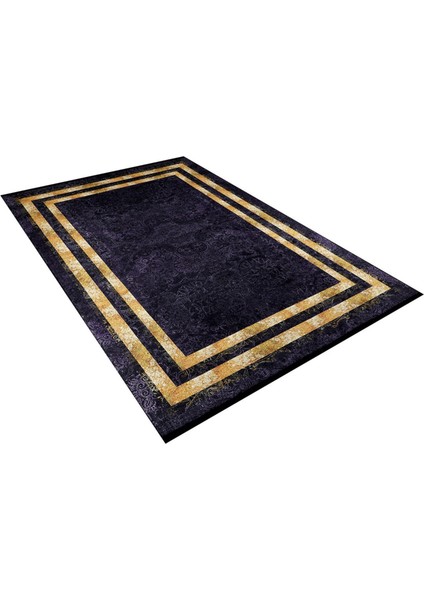 Kamenskuralski Mor Çerçeveli Polyester Dijital Baskı Halı