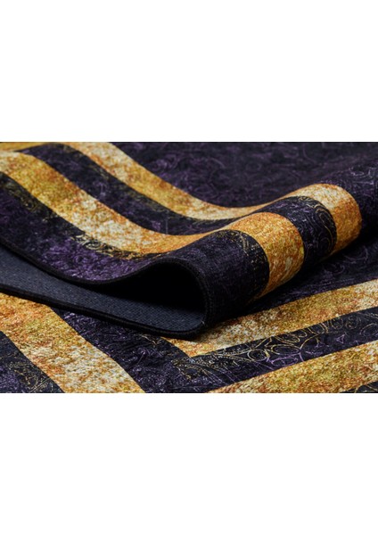 Kamenskuralski Mor Çerçeveli Polyester Dijital Baskı Halı