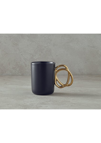 Circles New Bone China Kupa Siyah