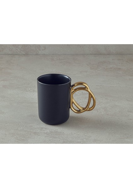 Circles New Bone China Kupa Siyah