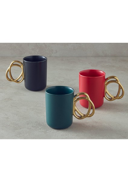 Circles New Bone China Kupa Siyah