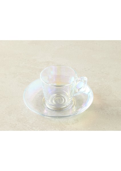 Kyra Cam 4 Parça 2 Kişilik Kahve Fincan Takımı 80 ml Renkli