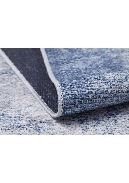 Cerepovets Mavi Modern Polyester Dijital Baskı Halı