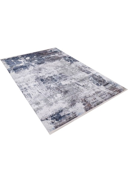 Voljski Gri Modern Polyester Dijital Baskı Halı