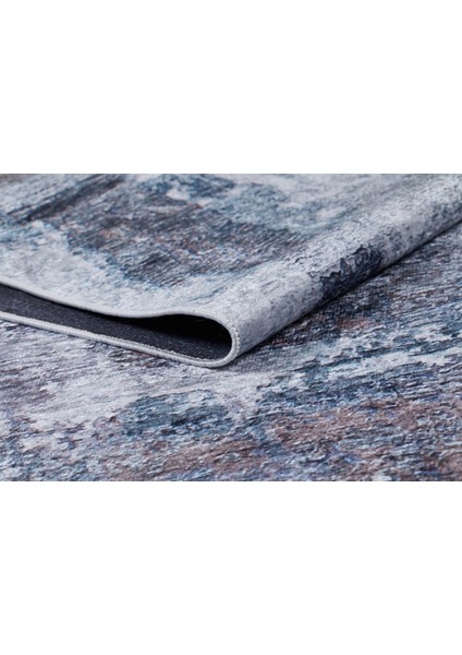 Voljski Gri Modern Polyester Dijital Baskı Halı