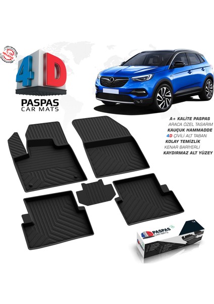 Opel Grandland X 4D Havuzlu Paspas 2017 ve Üzeri