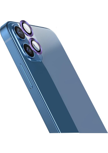 Apple iPhone 12 Uyumlu Eagle Serisi Telefonla Uyumlu Renk Tasarımlı Safir Cam Kamera Lens Koruyucu
