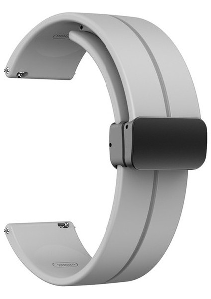 Casestreet Xiaomi Watch 2 Pro Kordon Silikon Mıknatıslı Ayarlanabilir HS19 Gri