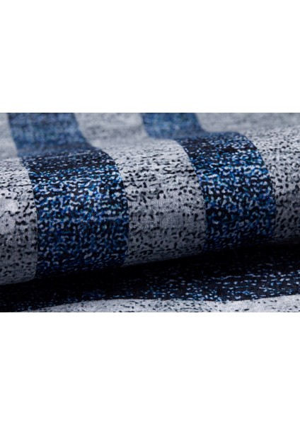 Rıbinsk Lacivert Çerçeveli Polyester Dijital Baskı Halı