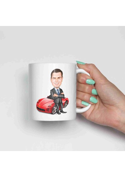 Erkeklere Özel Karikatürlü Kupa Bardak
