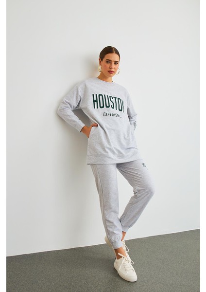 Houston Pamuklu Oversize Gri Alt Üst Takım fiyatları