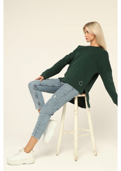 Ekru Baskılı Sweatshirt modelleri