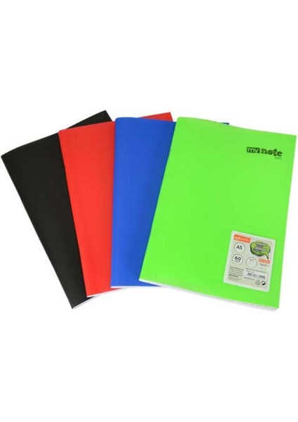 Text A5 60 Yaprak Plastik Neon Kapaklı Defter