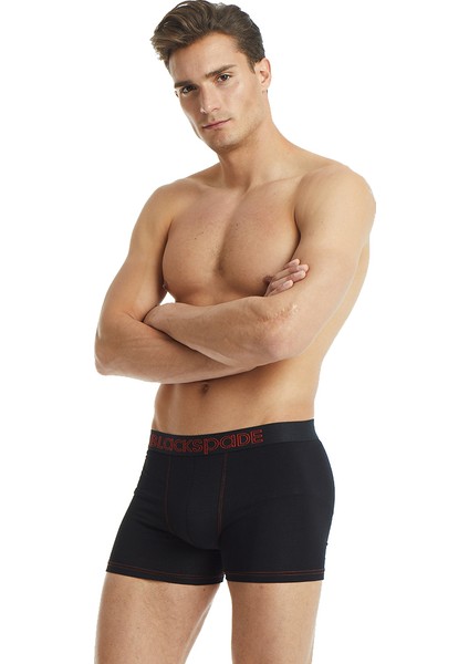 Erkek Modern 3'lü Orta Boy Siyah Boxer