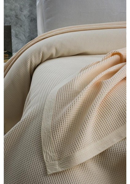 Klimalı Pike %100 Pamuk Petekli Pike Dörtmevsim Pike Battal Boy 240 x 260 cm Krem fiyatları