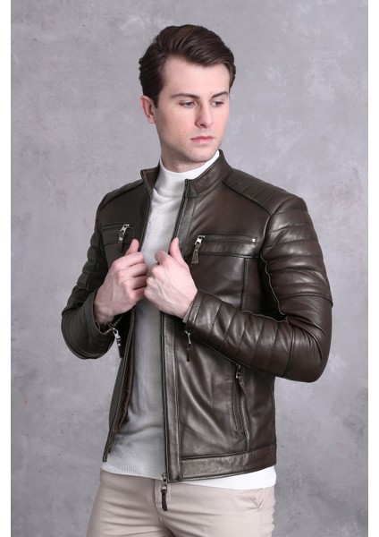 Motorcu Tarzı Deri Mont Spor Kesim Erkek modelleri