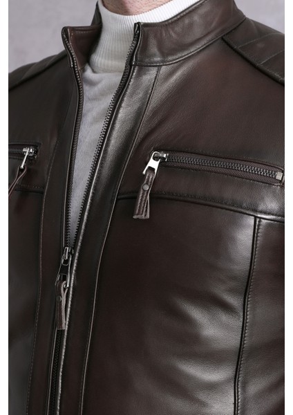 Motorcu Tarzı Deri Mont Spor Kesim Erkek fırsatları