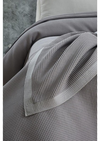 Klimalı Pike ,%100 Pamuk Petekli Pike , Dörtmevsim Pike Battal Boy 240X260 Gri fiyatları