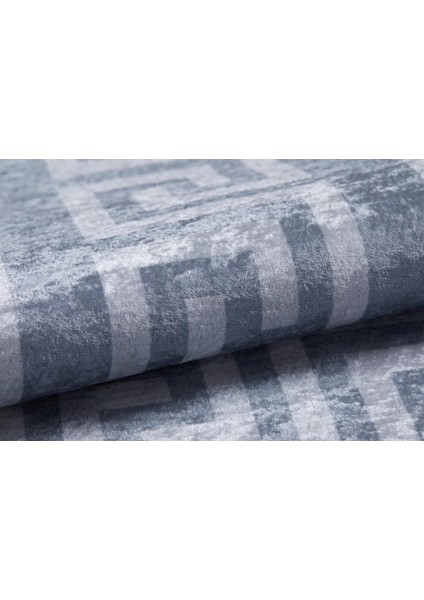 Dimitrovgrad Gri Çerçeveli Polyester Dijital Baskı Halı