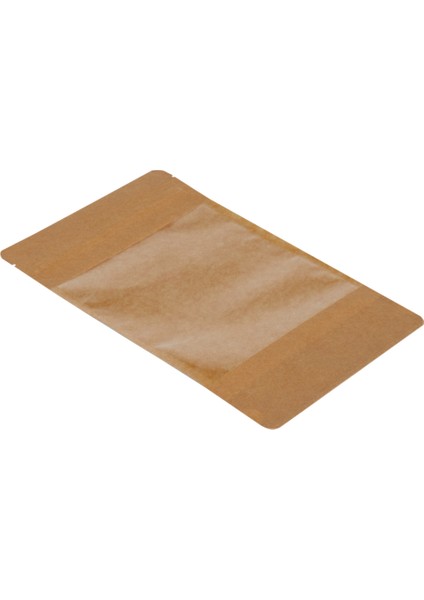 16x27x4 Cm-200 Adet Kraft Geniş Pencereli Doypack