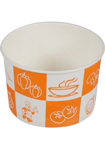 250 Adet Kapaklı Çorba Kasesi 16 Oz