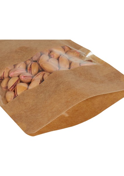 20x30x5 Cm-3000 Adet Kraft Dar Pencereli Doypack