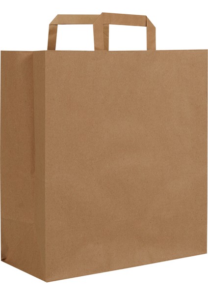 32x30x17-200 Adet Düz Saplı Kraft Çanta