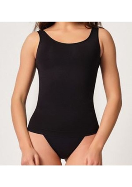 Siyah Kadın Dikişsiz Atlet Korse - 776 - Beden Xxl