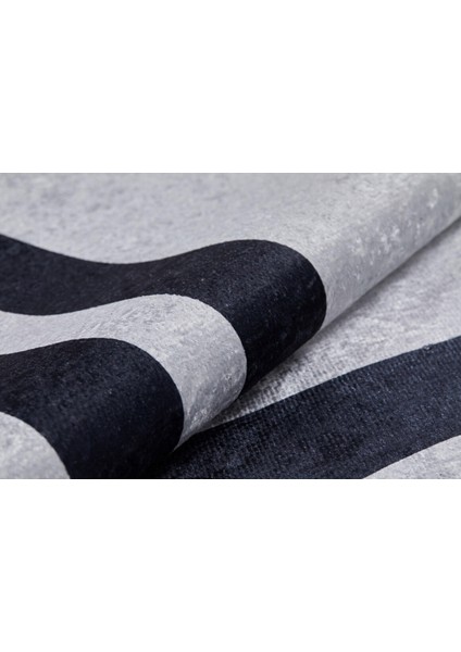 Hasavyurt Siyah Çerçeveli Polyester Dijital Baskı Halı