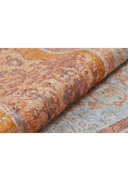 Yoskarola Turuncu Göbekli Polyester Dijital Baskı Halı indirimleri
