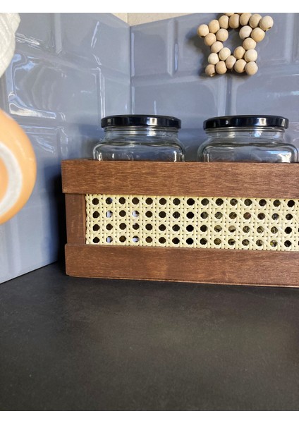 Rattan Ahşap Sepet Banyo Düzenleyici Sepet Dekoratif Sepet Modern Organizer