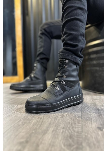 Siyah Deri Erkek Spor Bot modelleri