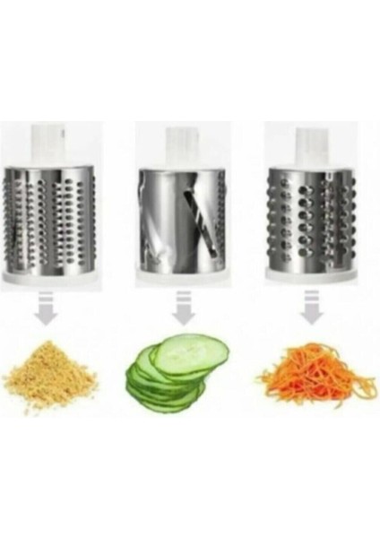 Yeşil Kollu Sebze Rende Doğrama Makinesi 3 Farklı Çelik Bıçak Doğrayıcı fiyatları