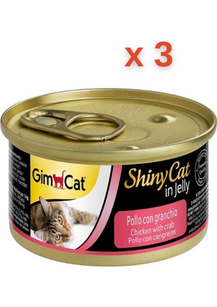 Shinycat Tavuklu ve Yengeçli Kedi Konservesi 70 gr x 3 Adet