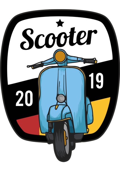 13 x 10 cm Scooter Sticker Motor Araba Kask Laptop Sticker
