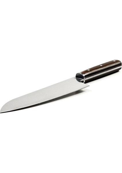 Özel Seri El Yapımı Profesyonel Yekpare Çelik Bilezikli Santoku Şef Bıçağı 33CM