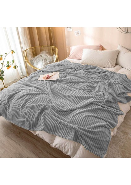 Çift Kişilik Fitilli Yumuşak Dokulu Battaniye 210 x 230 cm