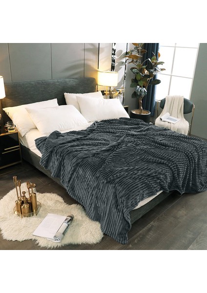 Çift Kişilik Fitilli Yumuşak Dokulu Battaniye 210 x 230 cm