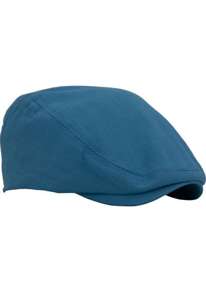 Mavi Kasket Pamuklu London Flat Cap Şapka