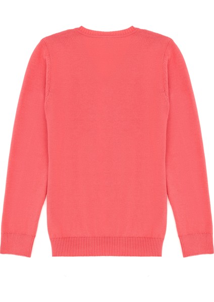 U.S. Polo Assn. Kız Çocuk Pembe Triko Kazak 50275632-VR041