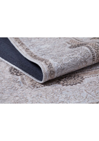 Nalcik Kahverengi Göbekli Polyester Dijital Baskı Halı