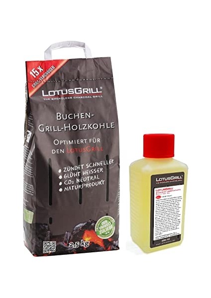 Lotusgrill Kömürlü Dumansız Mangal Klasik Set ( Çanta + 2,5kg Kömür +1 Jel ) Limon Yeşili