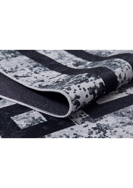Sıktıvkar Gri Çerçeveli Polyester Dijital Baskı Halı