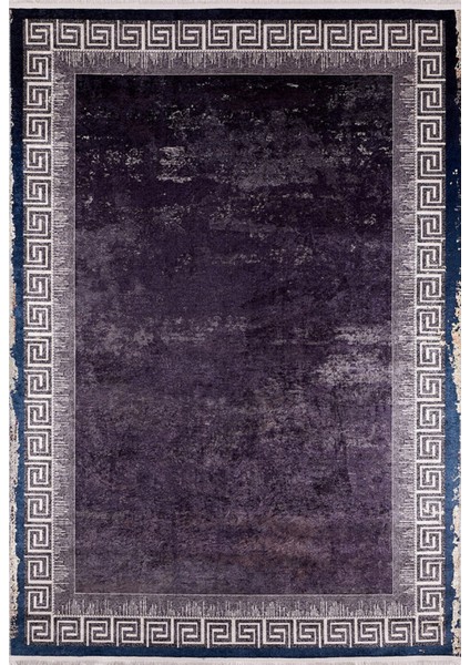 Podolsk Mor Çerçeveli Polyester Dijital Baskı Halı