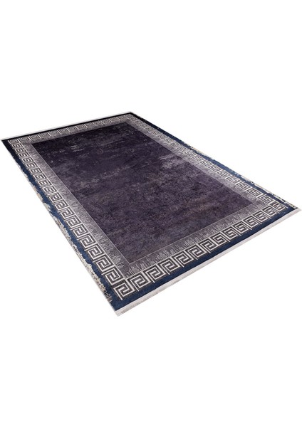 Podolsk Mor Çerçeveli Polyester Dijital Baskı Halı