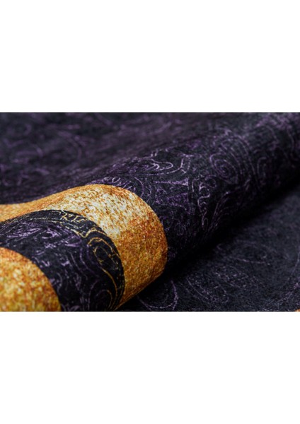 Kamenskuralski Mor Çerçeveli Polyester Dijital Baskı Halı