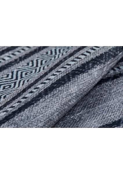 Scyolkovo Antrasit Çizgili Polyester Dijital Baskı Halı indirimleri