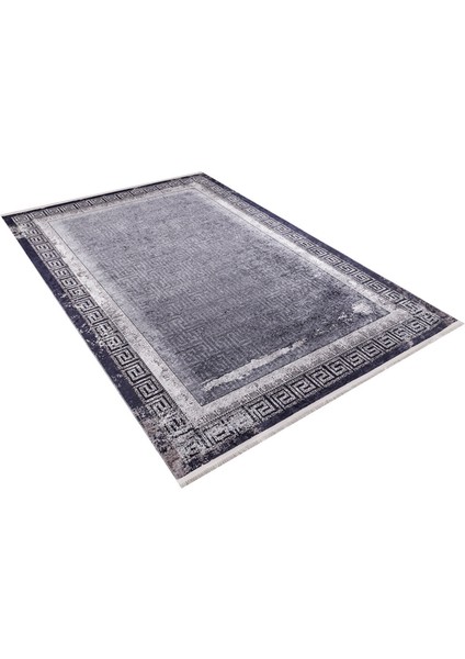 Zlatoust Antrasit Çerçeveli Polyester Dijital Baskı Halı